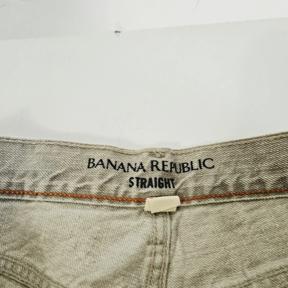 Banana Republic Straight Fit Men's Jeans Off White Size 33x32 Y2k